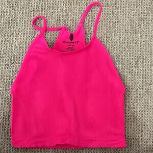 Free people movement Pink Ribbed Tank Top